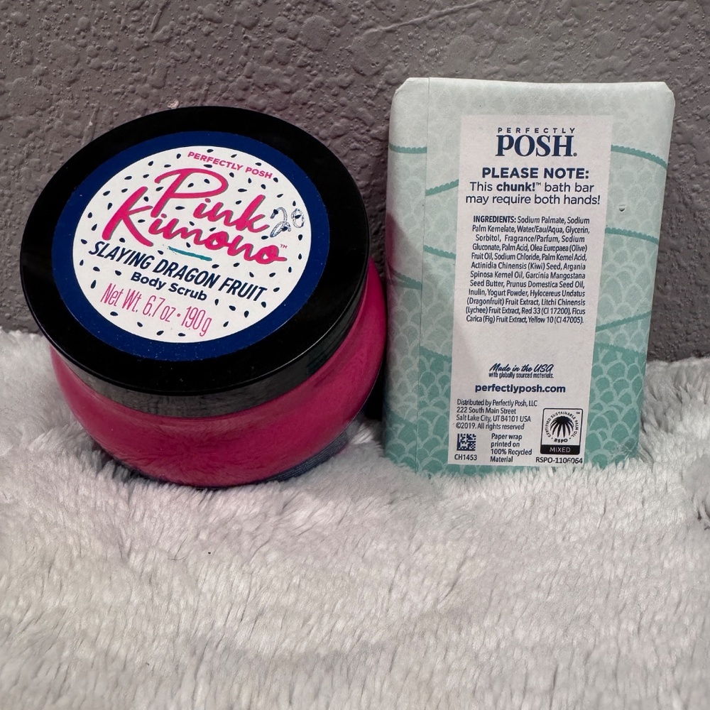 COPY - Perfectly Posh~Pink Kimono Slaying Dragon Fruit Bundle~New/Sealed - Picture 6 of 7